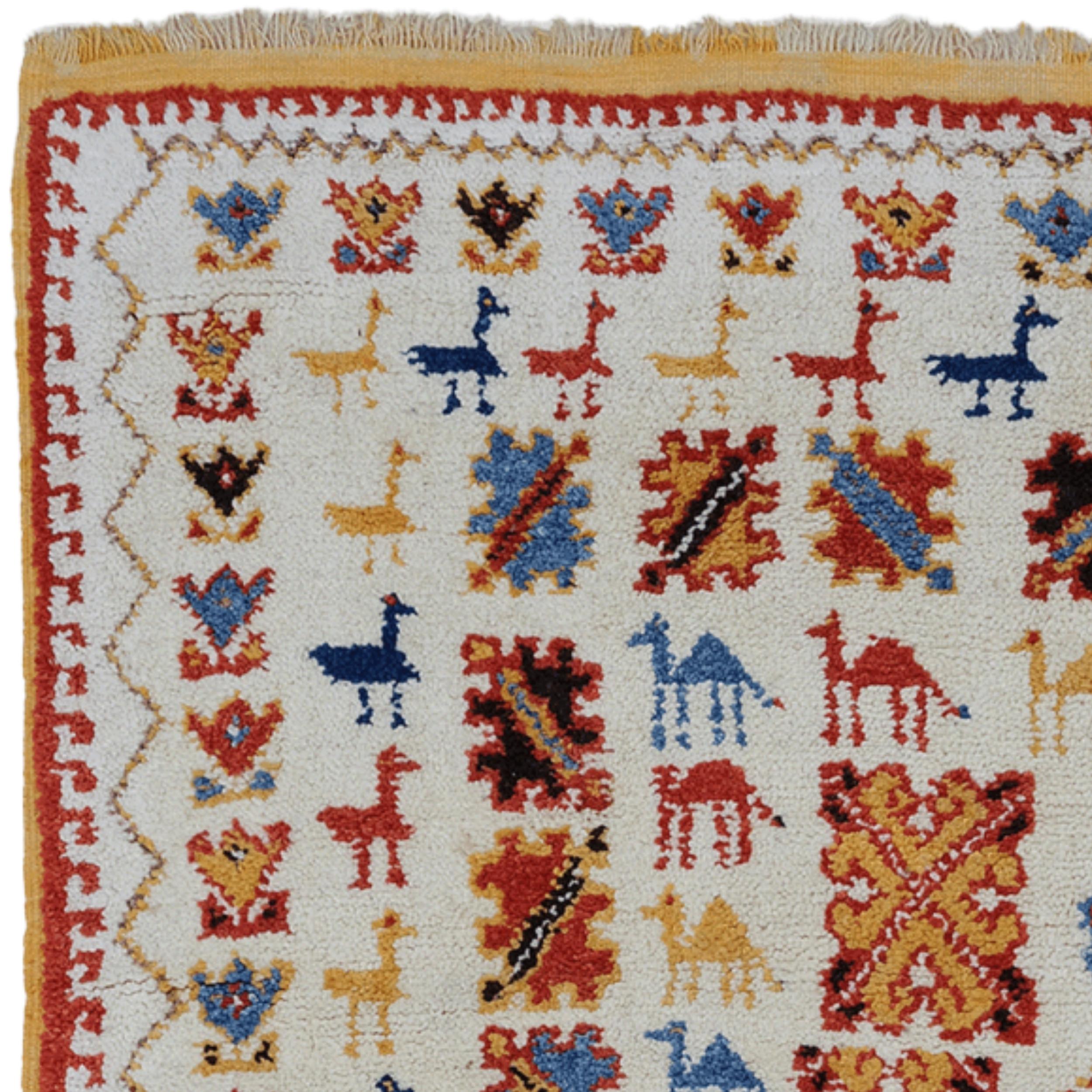 Lana Tappeto marocchino antico - fine del XIX secolo in vendita