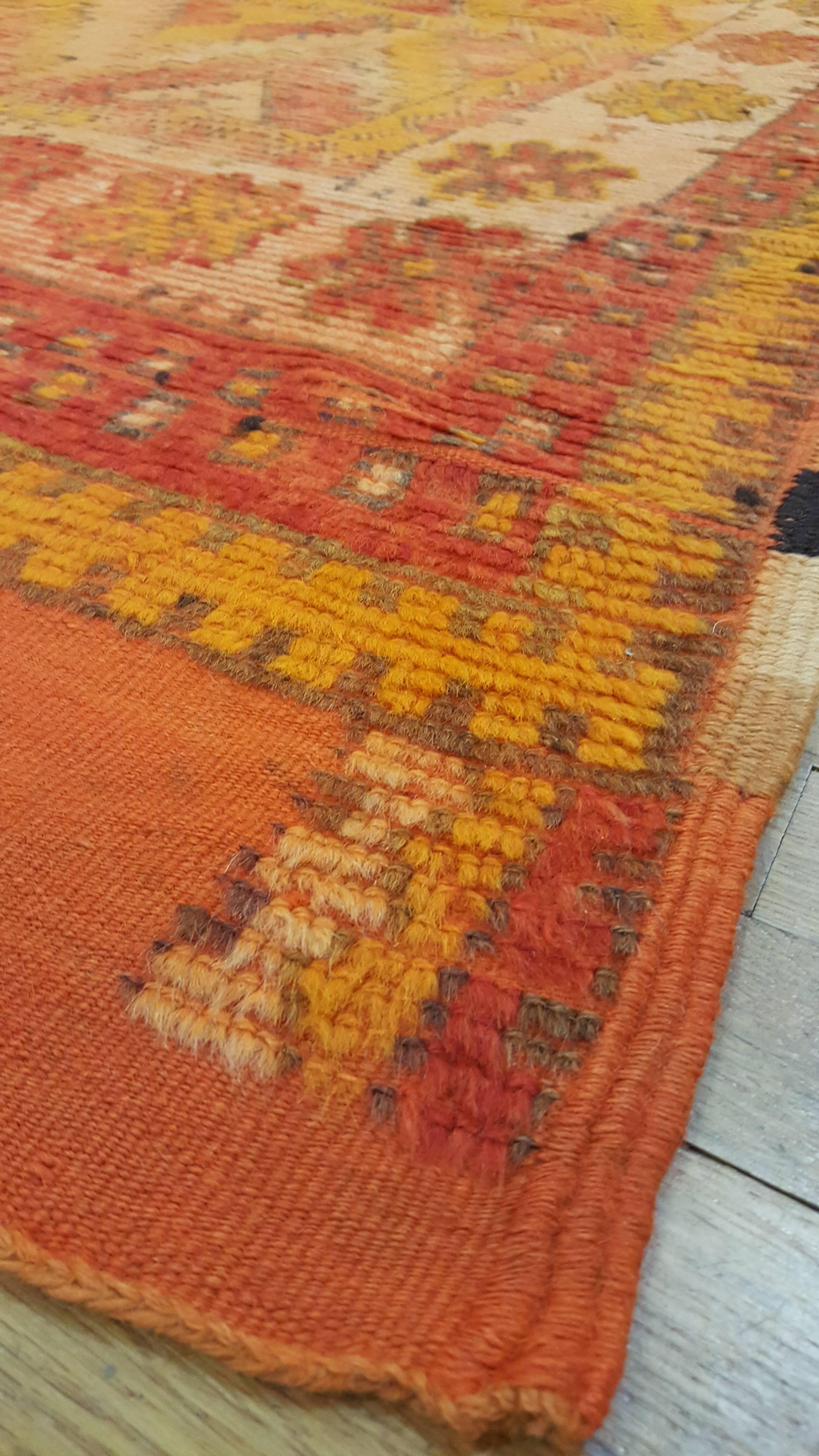 20th Century Vintage Moroccan Rug, Handmade, Distressed, Worn, Great Colors and Design