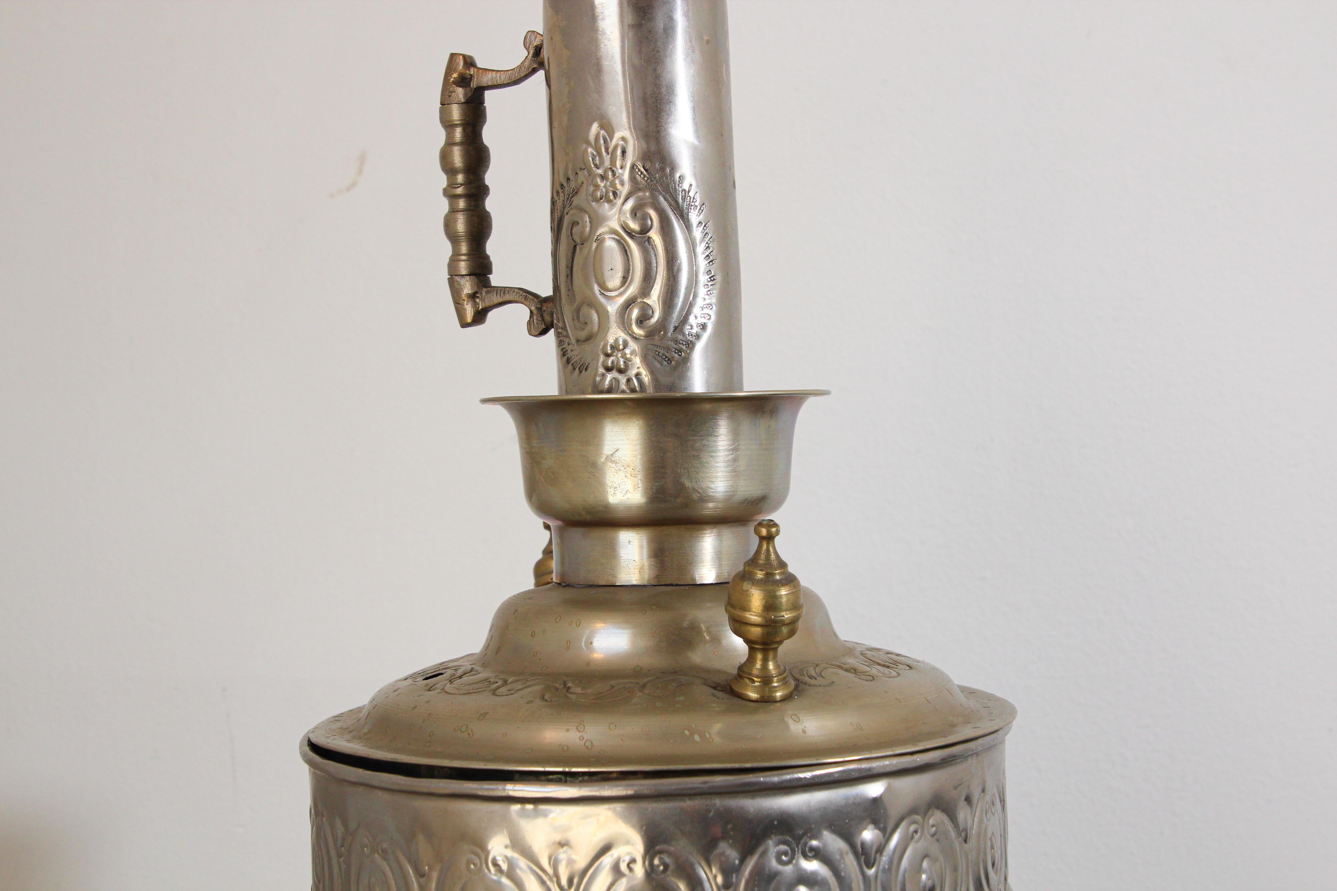 Silver Plate Antique Moroccan Silver Decorative Samovar