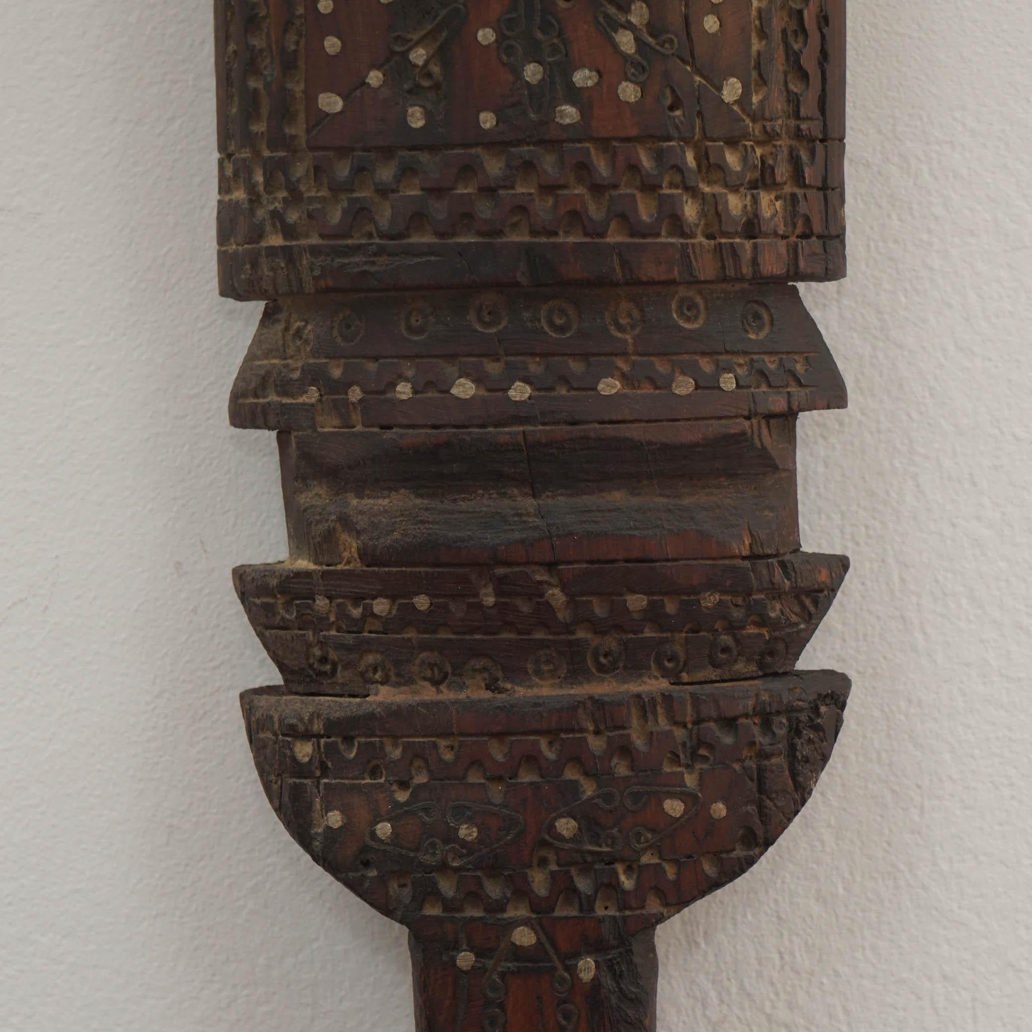 Antike marokkanische Stakes aus Holz zu Holz-Wandleuchtern (19. Jahrhundert) im Angebot