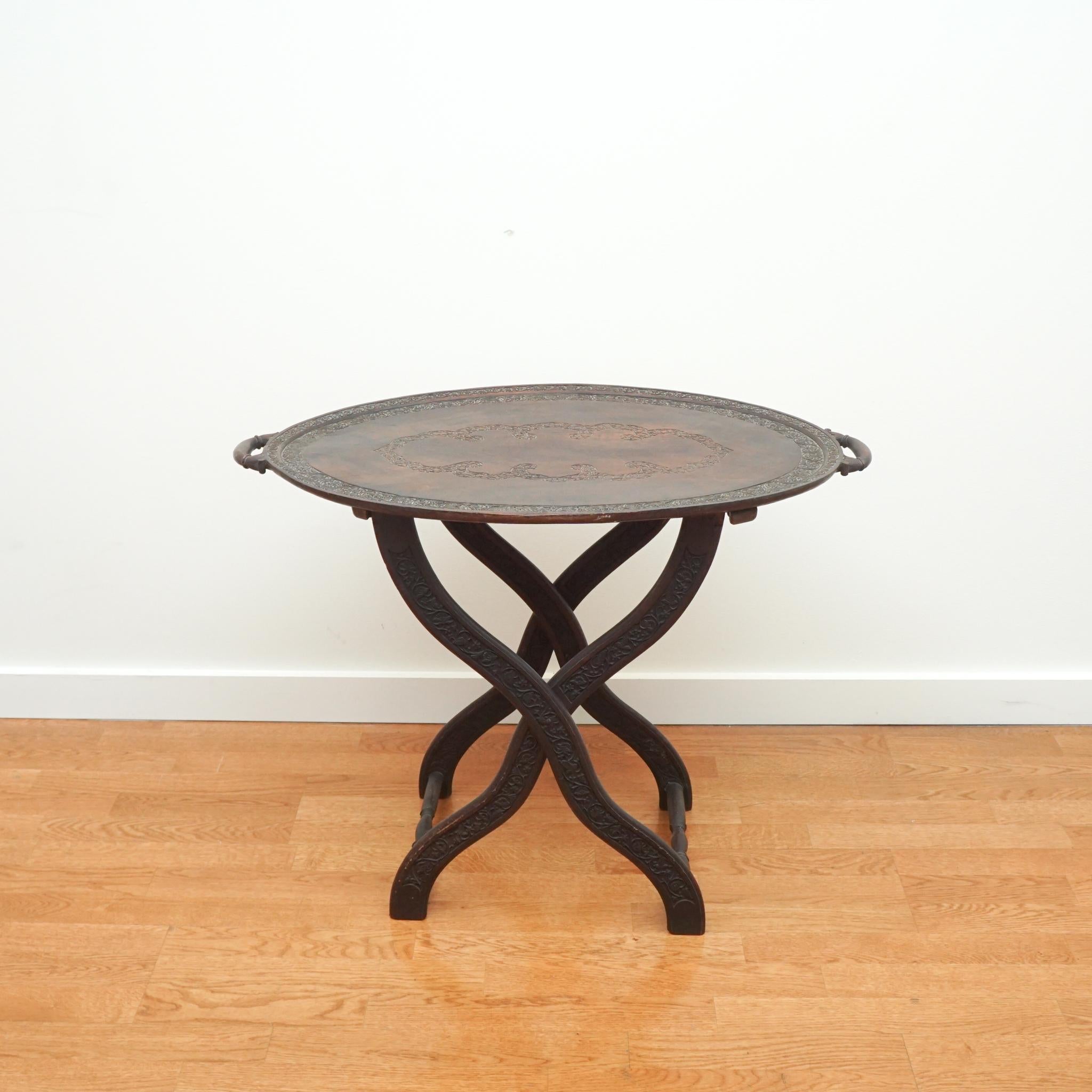 Antique Moroccan Tray Table For Sale 4