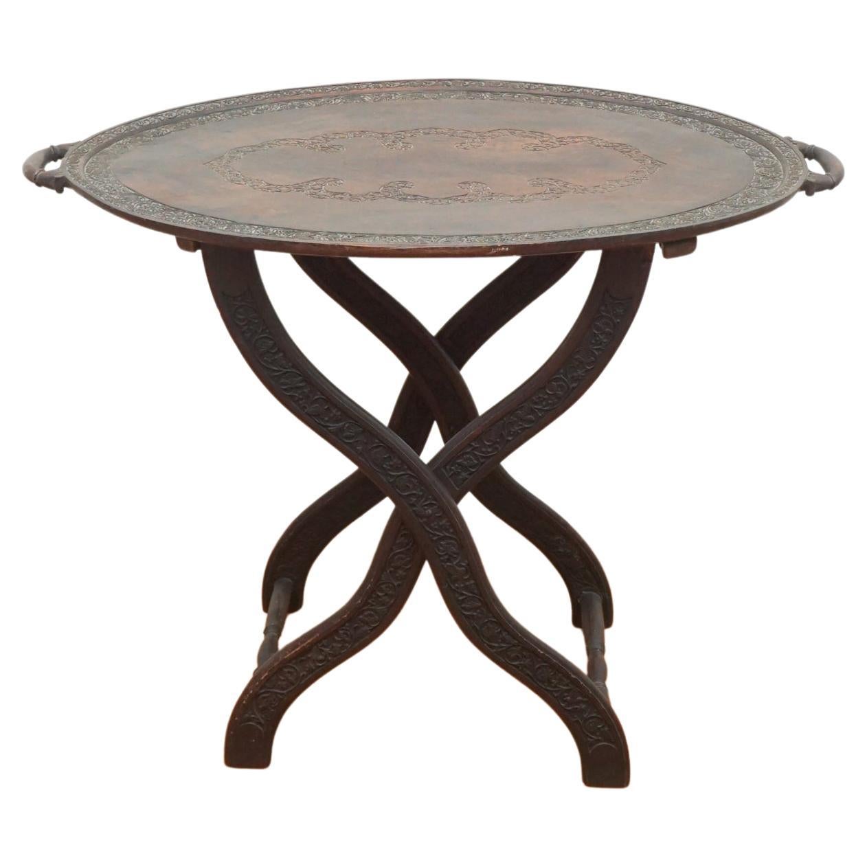 Antique Moroccan Tray Table For Sale