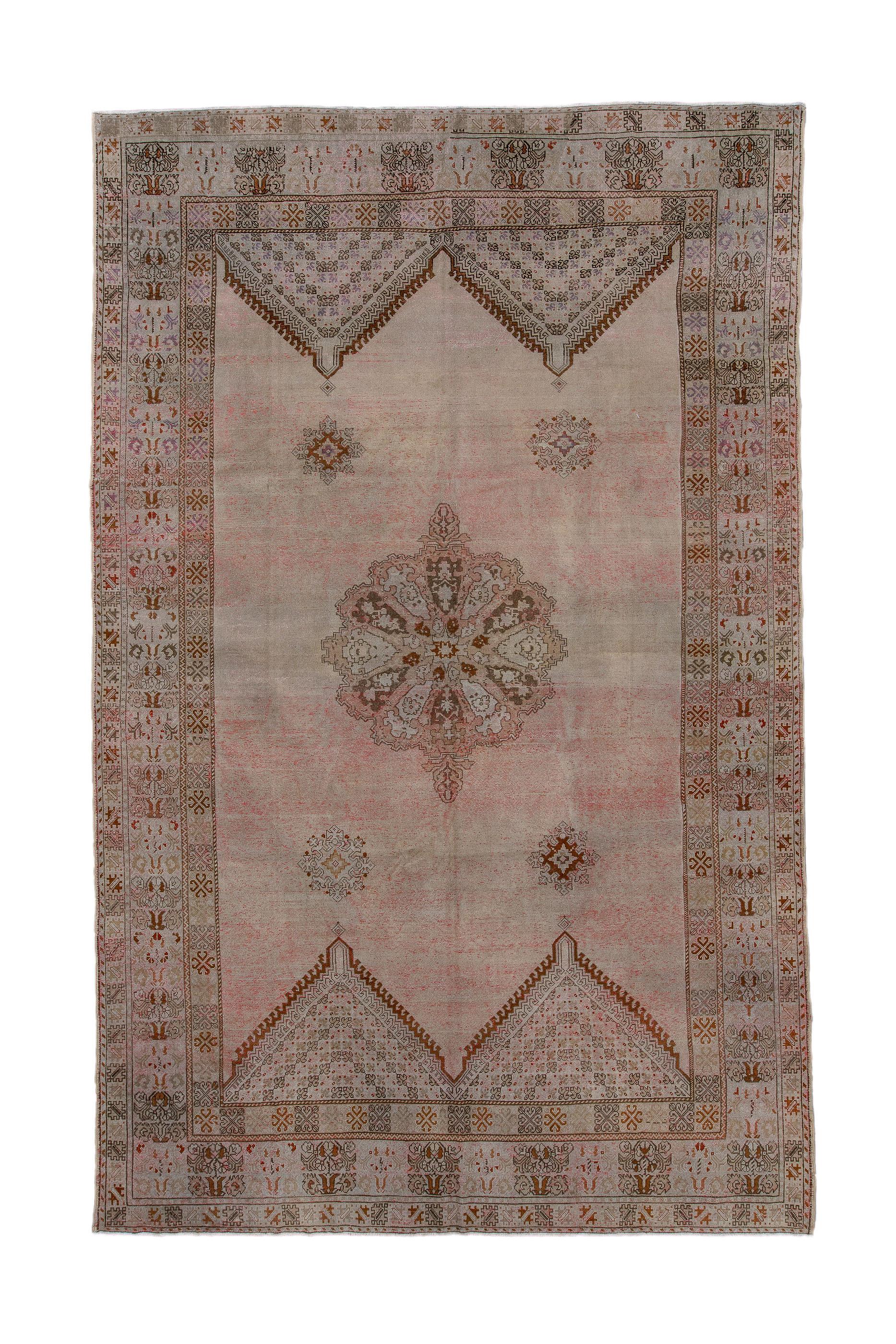 Antique Moroccan with Washed out Red