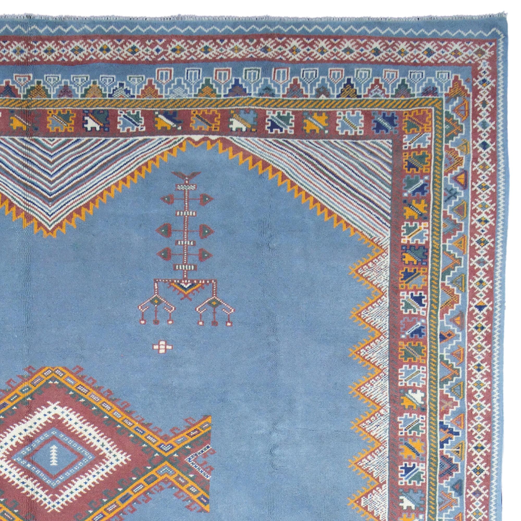 Antique Morocco Rug - 19th Century Antique Moroccon Carpet In Good Condition For Sale In Sultanahmet, 34