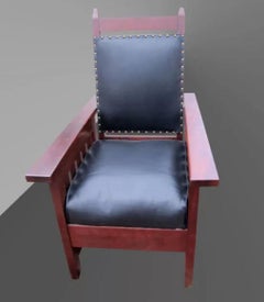 Antique Morris Chair c. early 1900s. "Michigan Chair Com" - Stickley Era   SALE