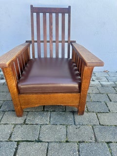 Antique Morris Chair  from the early 1900s by "Lakeside shop" Stickley era-W8061