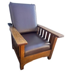 Antique Morris Chair  from the early 1900s by "Lakeside shop" Stickley era-W8061