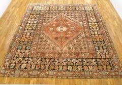 Antique Morrocan Oriental Rug, in Room Size, with a Central Medallion