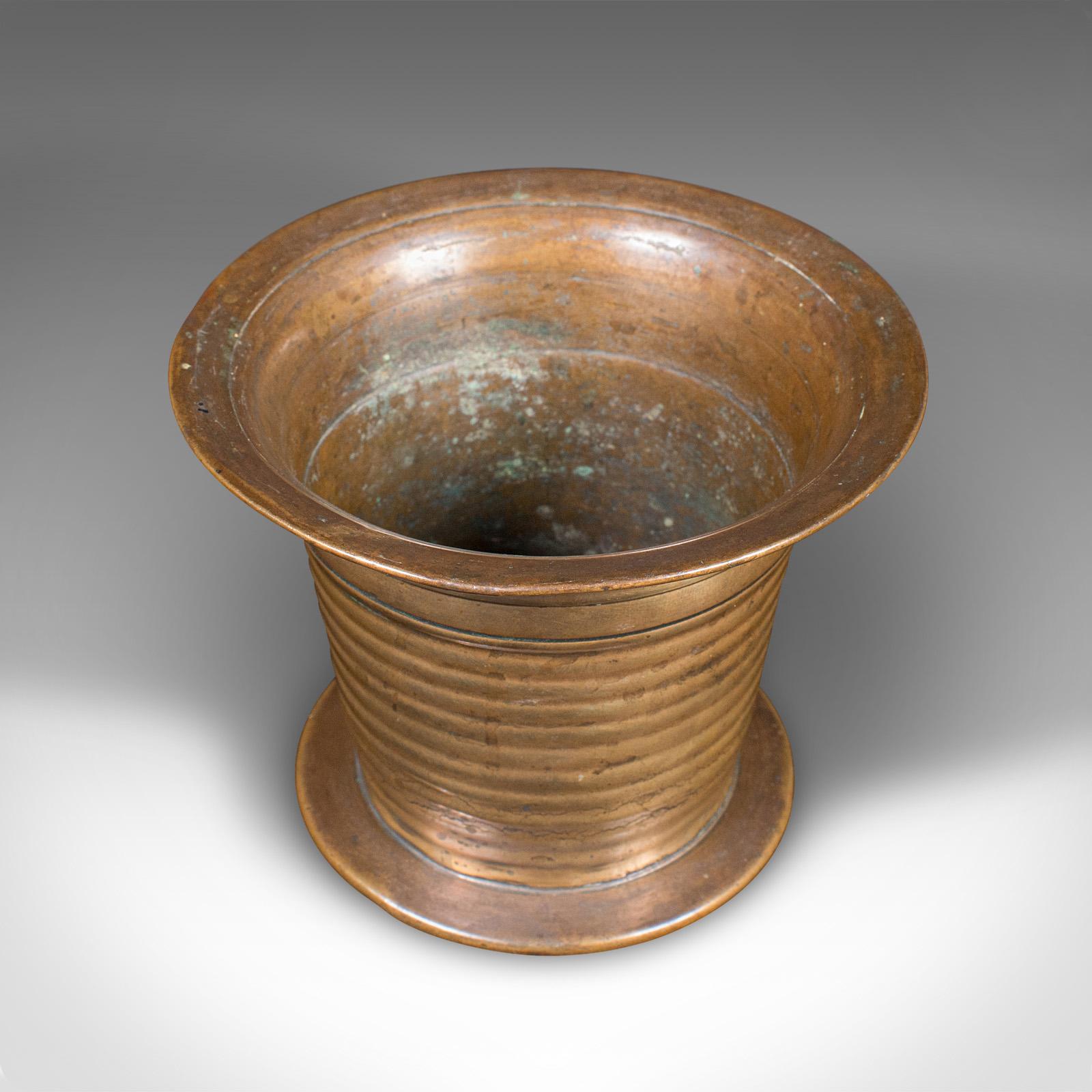 Antique Mortar And Pestle, English, Brass Apothecary Instrument, Victorian, 1850 For Sale 2