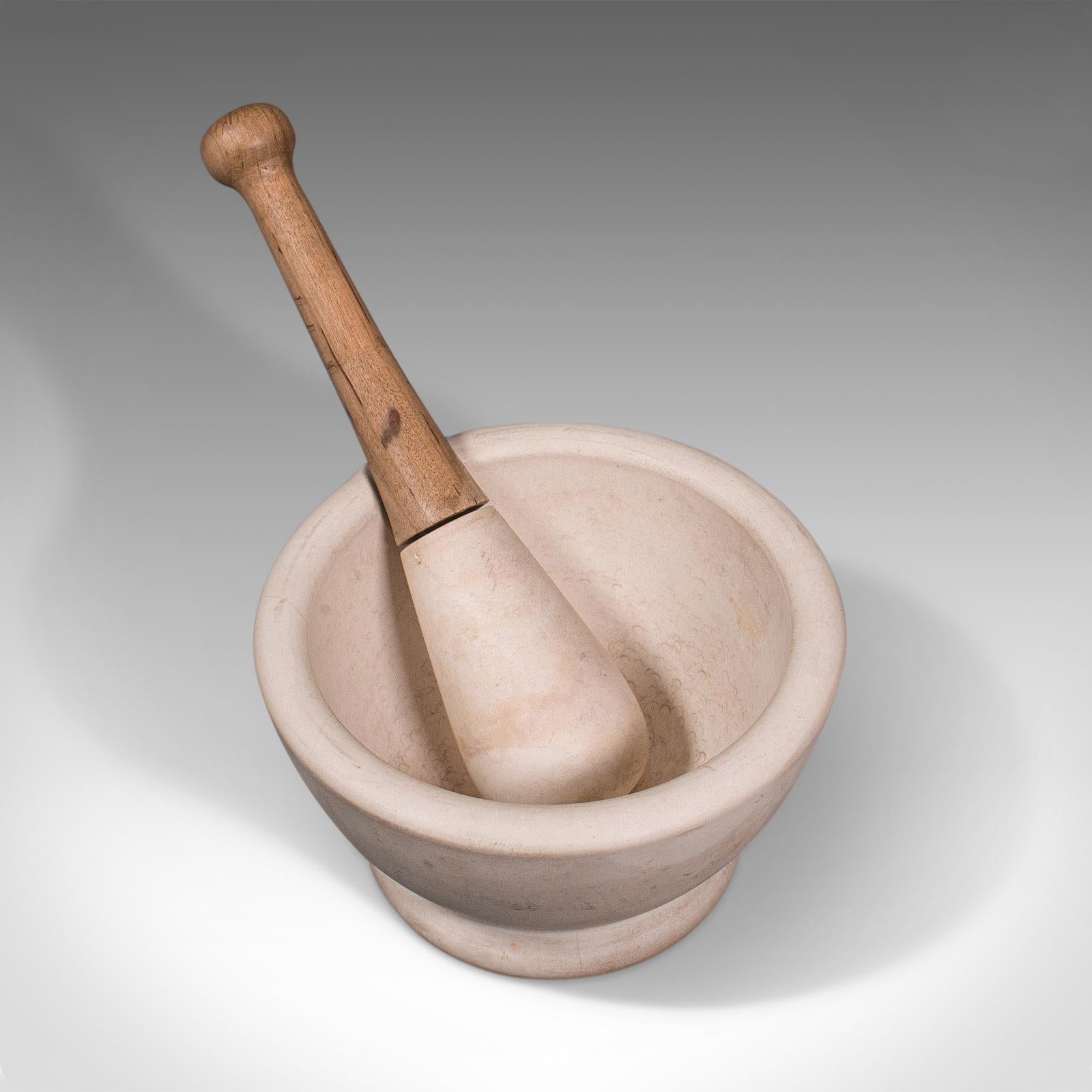 Antique Mortar and Pestle, English, Ceramic, Apothecary, Cookery Tool, Victorian In Good Condition For Sale In Hele, Devon, GB
