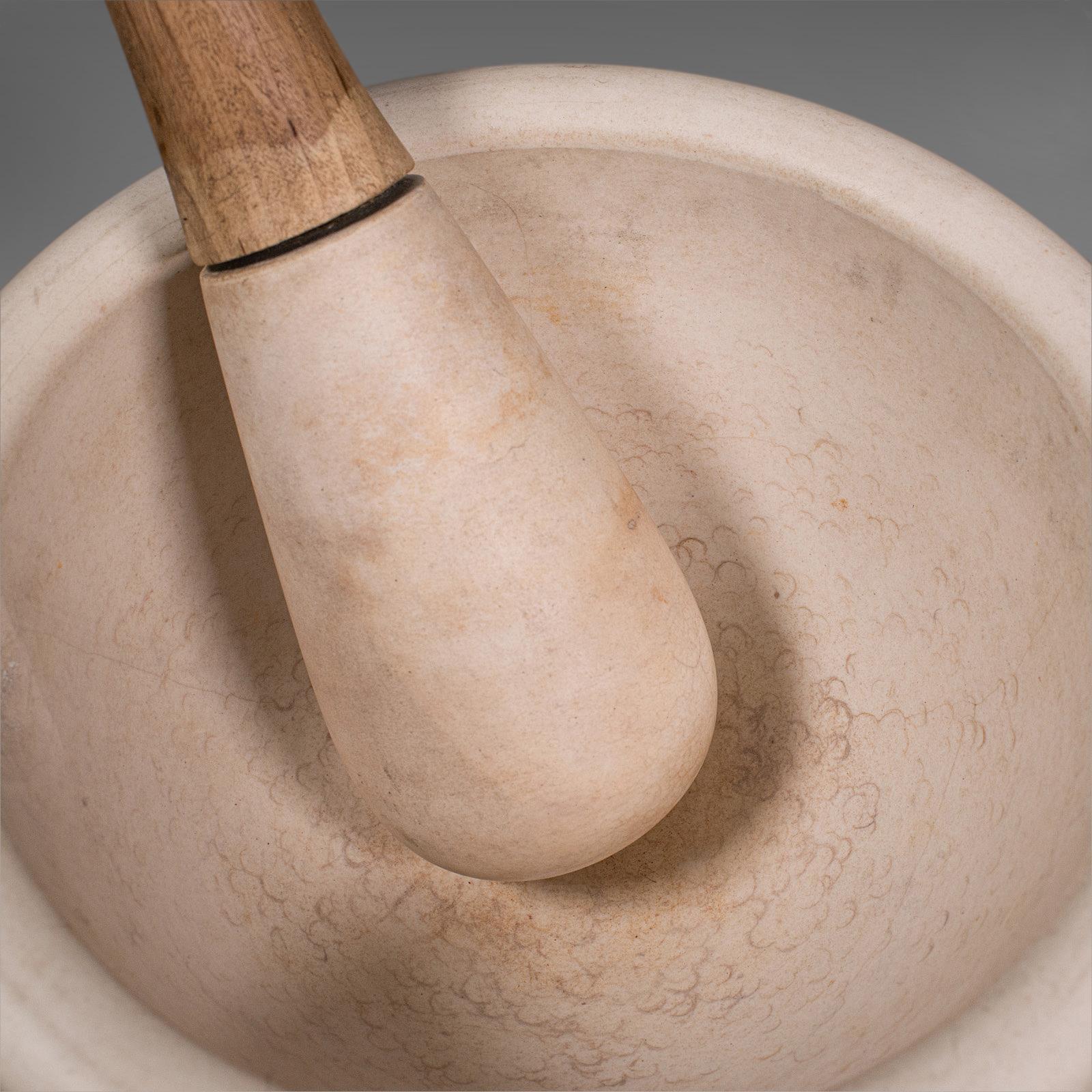 Antique Mortar and Pestle, English, Ceramic, Apothecary, Cookery Tool, Victorian For Sale 1