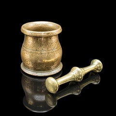 Antique Mortar & Pestle, English, Bronze Apothecary, Kitchen Aid, Carolean, 1670