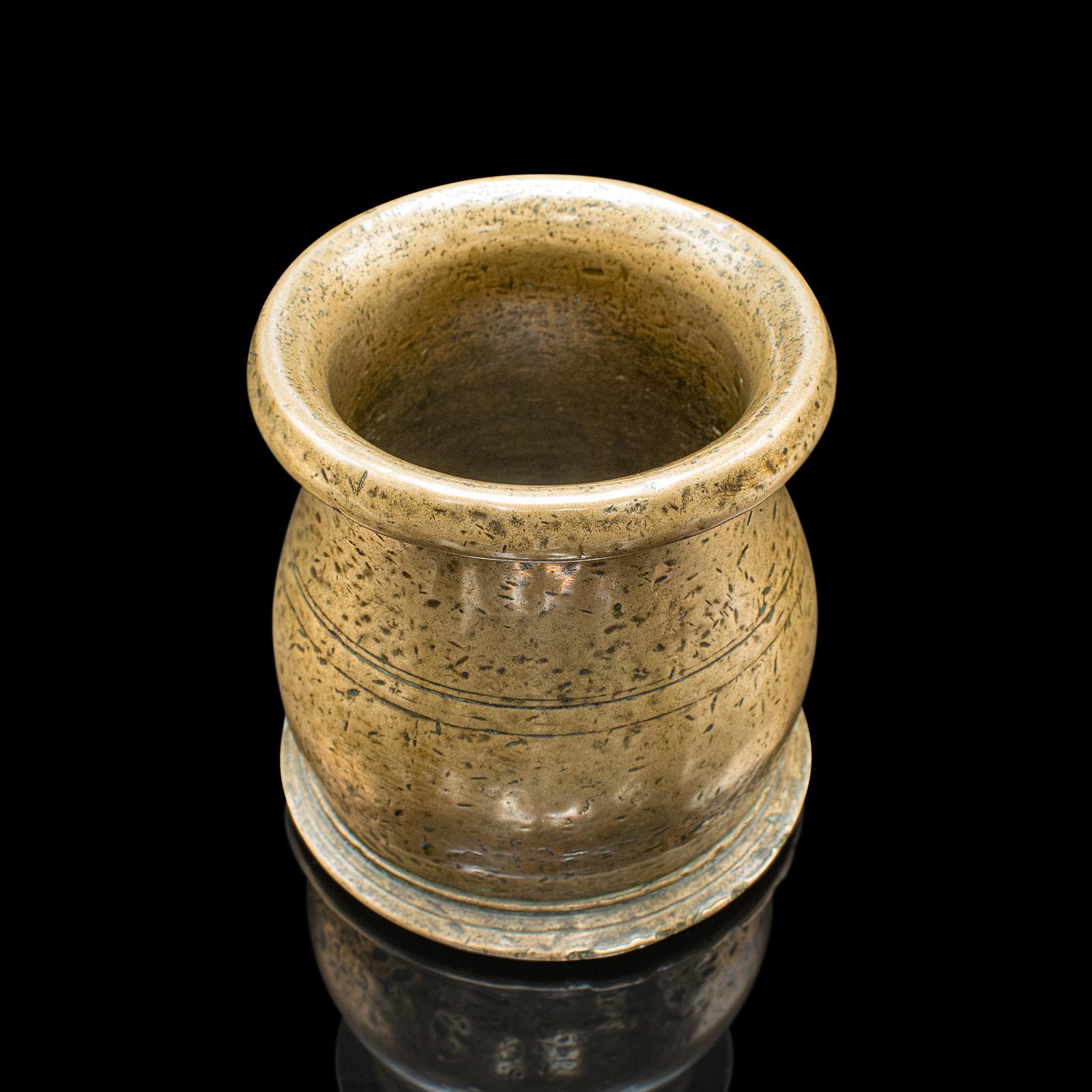 Antiker Mörser & Stößel, Englisch, Bronze Apotheker, Küchenhilfe, Carolean, 1670 im Angebot 1