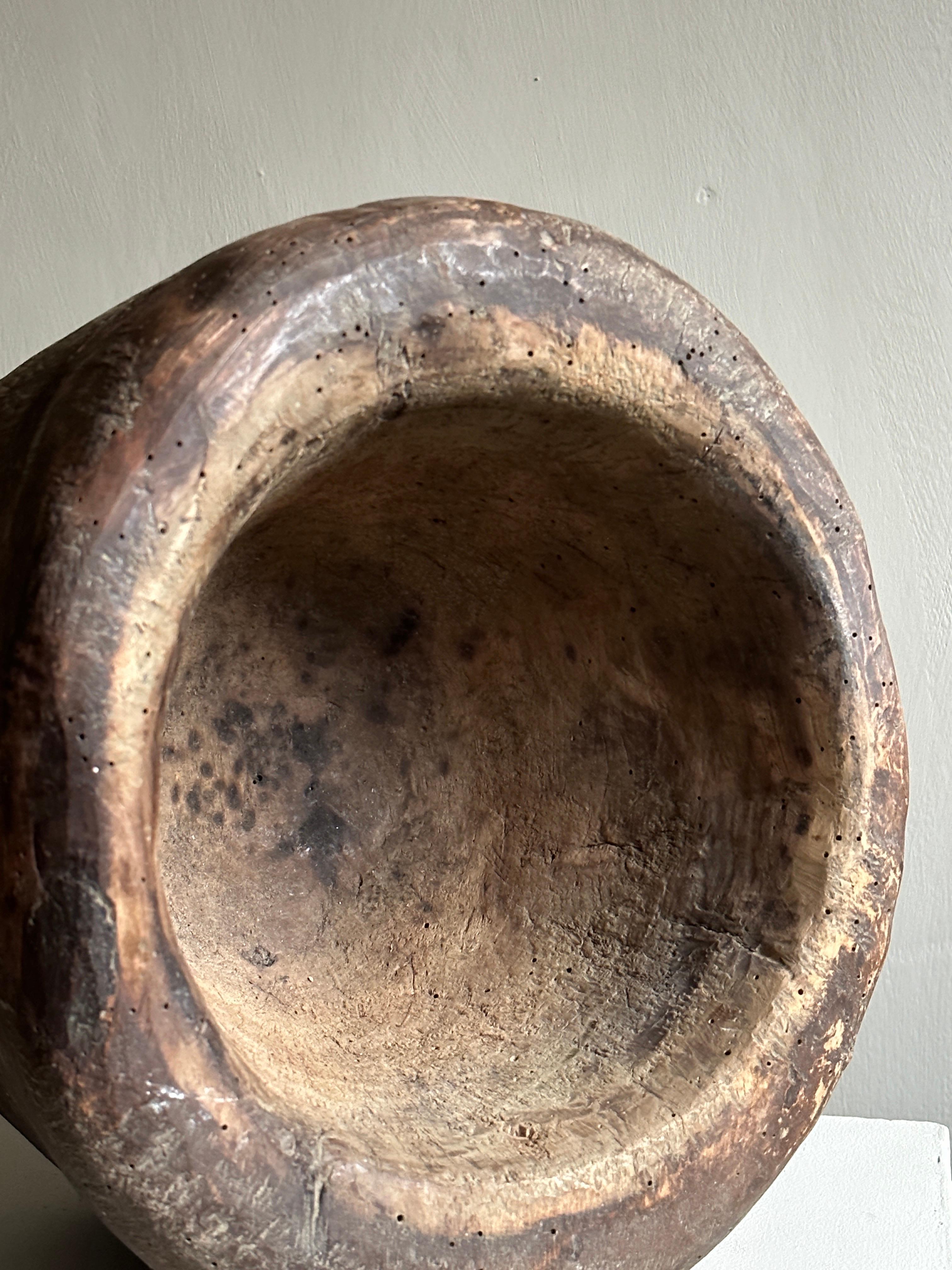 Antique Mortar, Wabi Sabi Style, Scandinavia 1800s In Good Condition For Sale In Hønefoss, 30