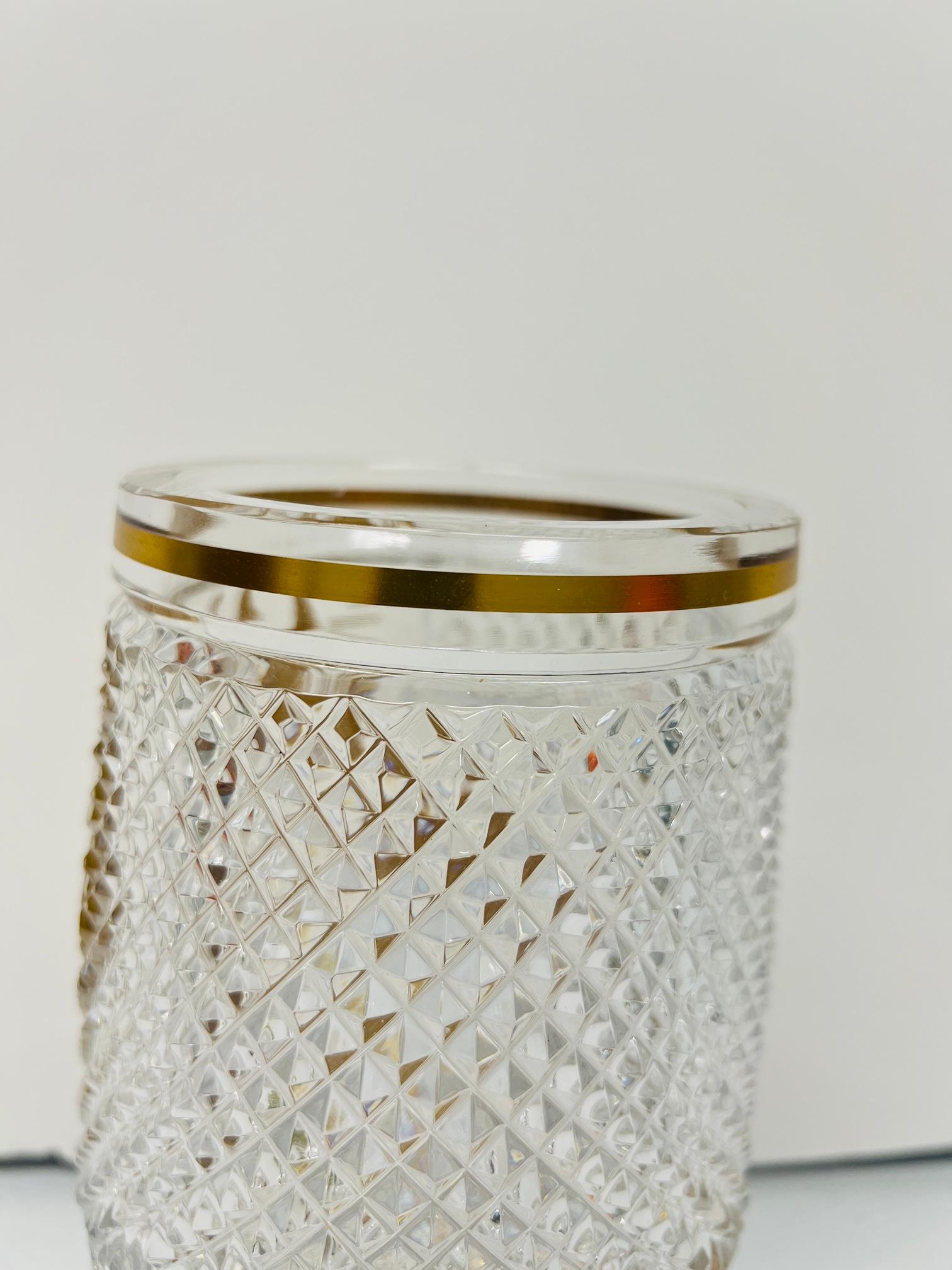 20th Century Antique Moser Crystal Cut Glass Engraved 