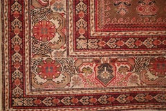 Antique Moss Green and Ivory Turkish Prayer Rug