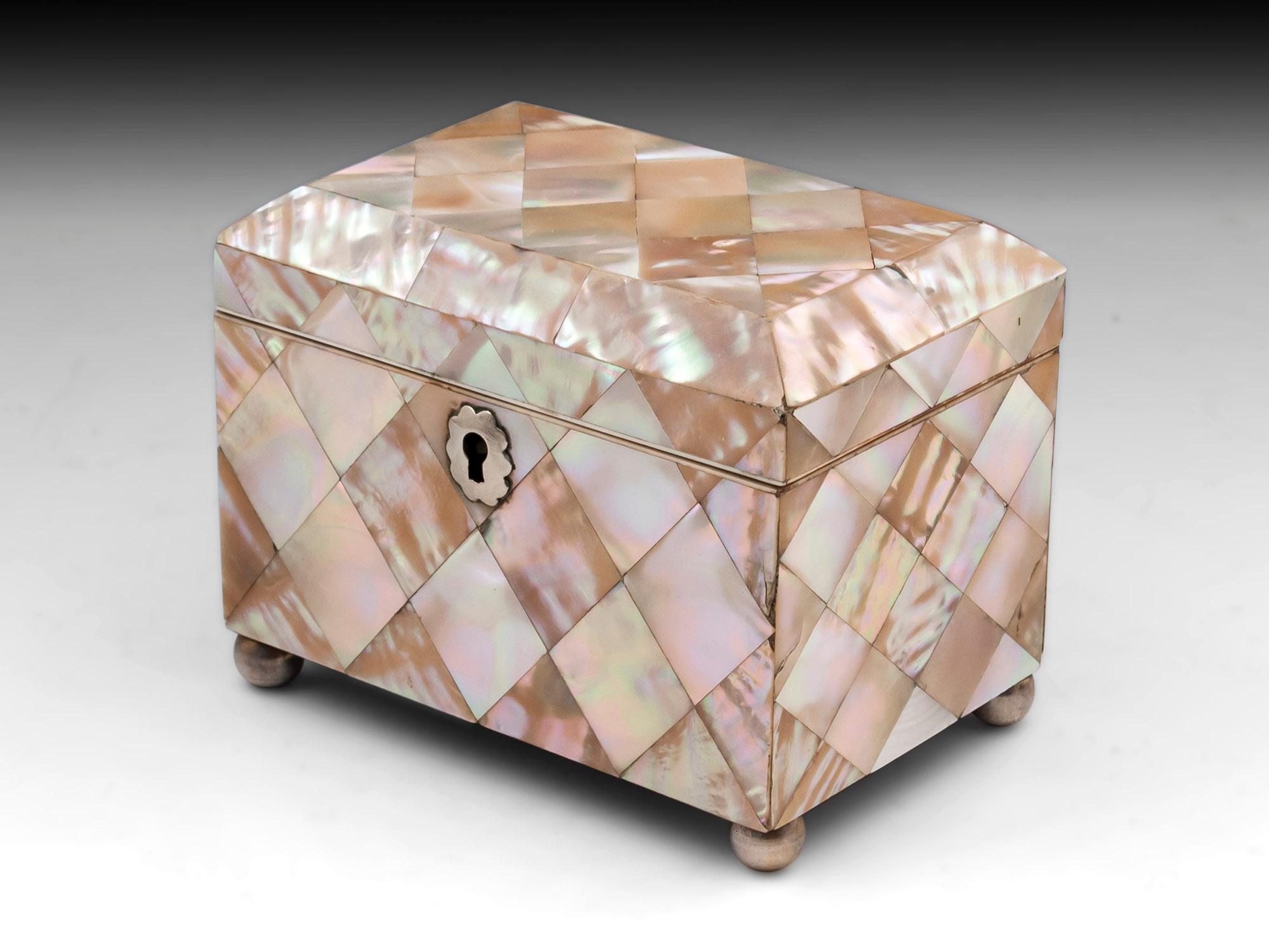 mother of pearl tea caddy
