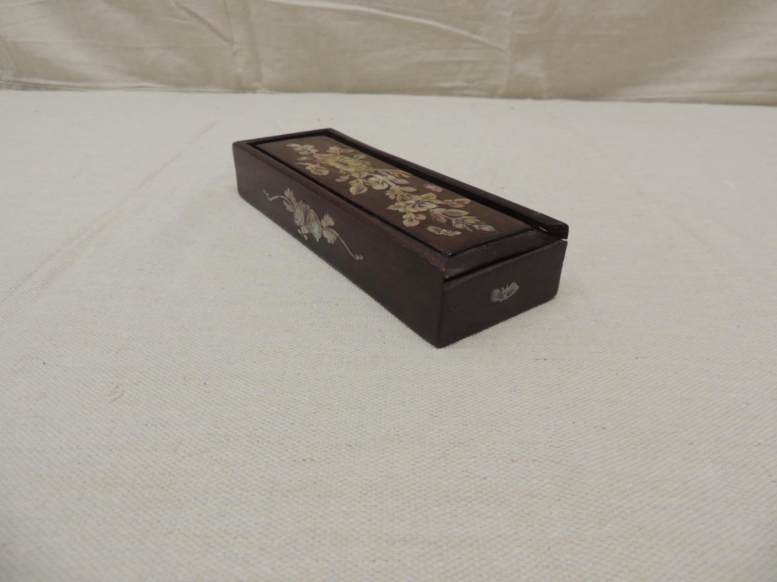 Indian Antique Mother of Pearl and Wood Decorative Box
