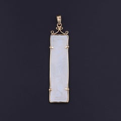Antique Mother of Pearl Game Piece Pendant of 12k Gold
