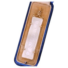 Antique Mother of Pearl Game Piece Pendant of 12k Gold