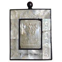 Antique Mother of Pearl Icon "Lasur Asione"