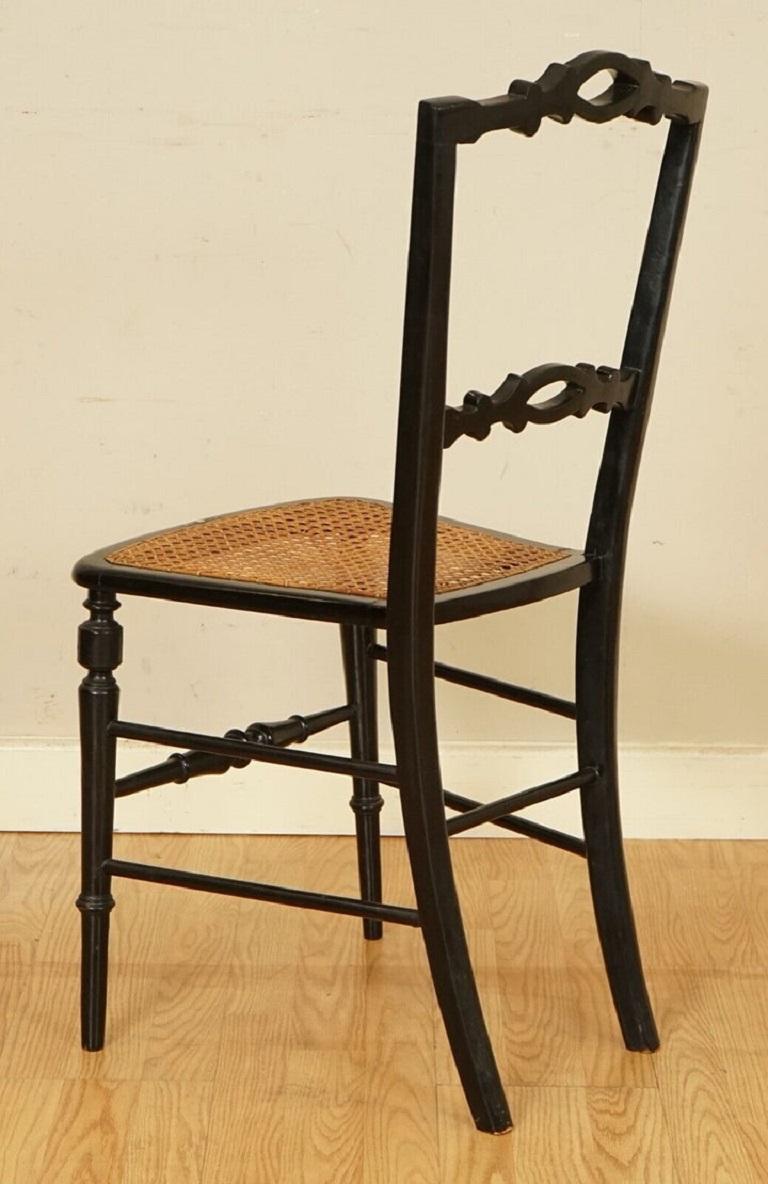 Antiker ebonisierter Regency-Stuhl mit Perlmutt-Intarsien, um 1815 im Angebot 2