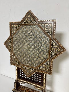 Antique Mother of Pearl Mosaic Tilt Top Table in the Damascus Style, Circa 1920s