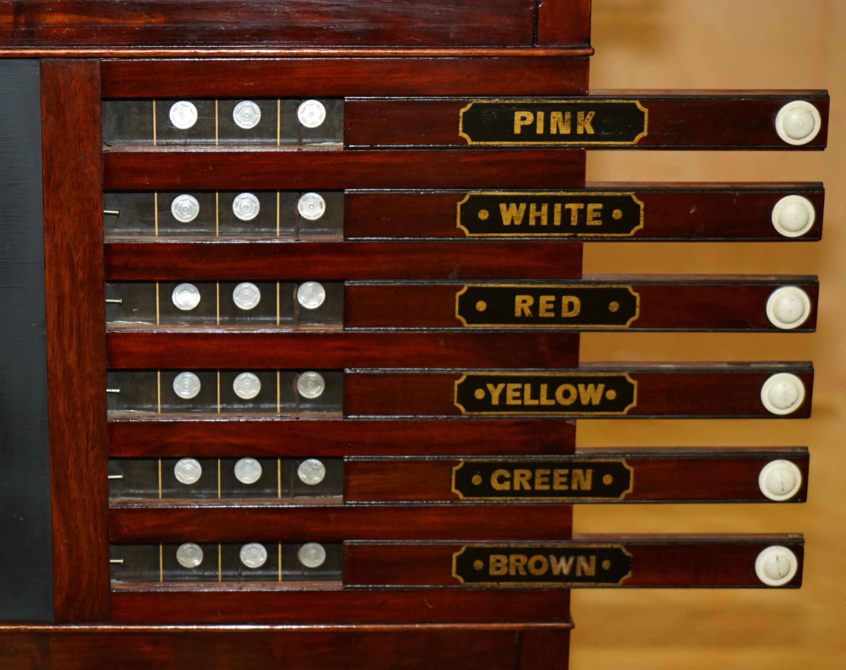 ANTiQUE MADRE DE PERLA VICTORIANA BURROUGHES & WATTS LONDRES PUNTERO DE SNOOKER en venta 2