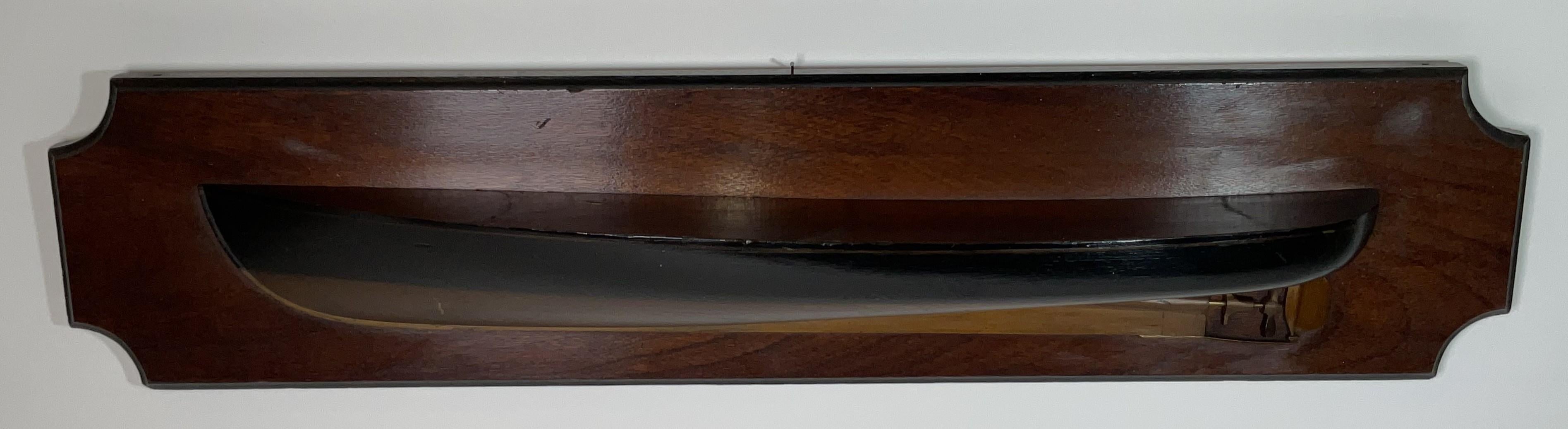 Antique Motor Launch Half Model with Painted Hull in vendita 1