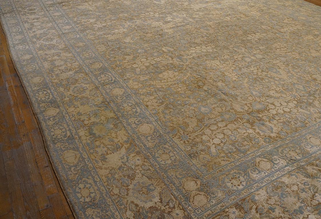 Noué à la main 19e siècle N.E. Tapis persan à moules Khorassan ( 13'6