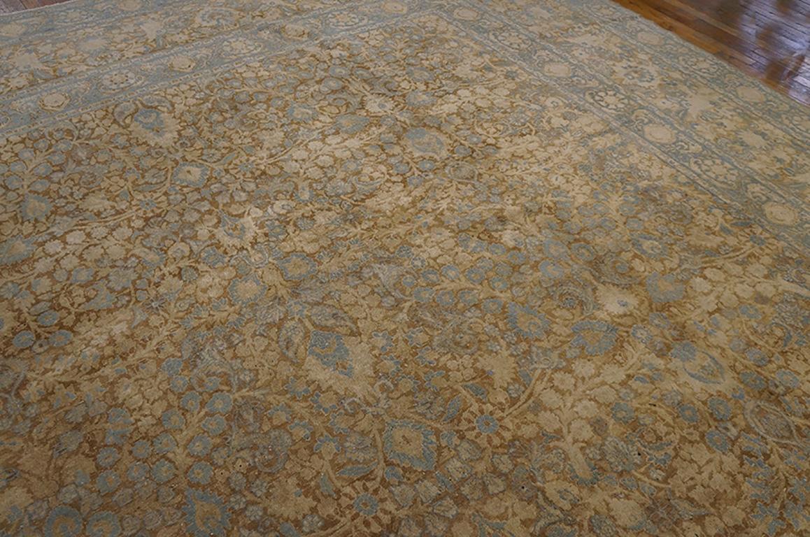 Wool 19th Century N.E. Persian Khorassan Moud Carpet ( 13'6