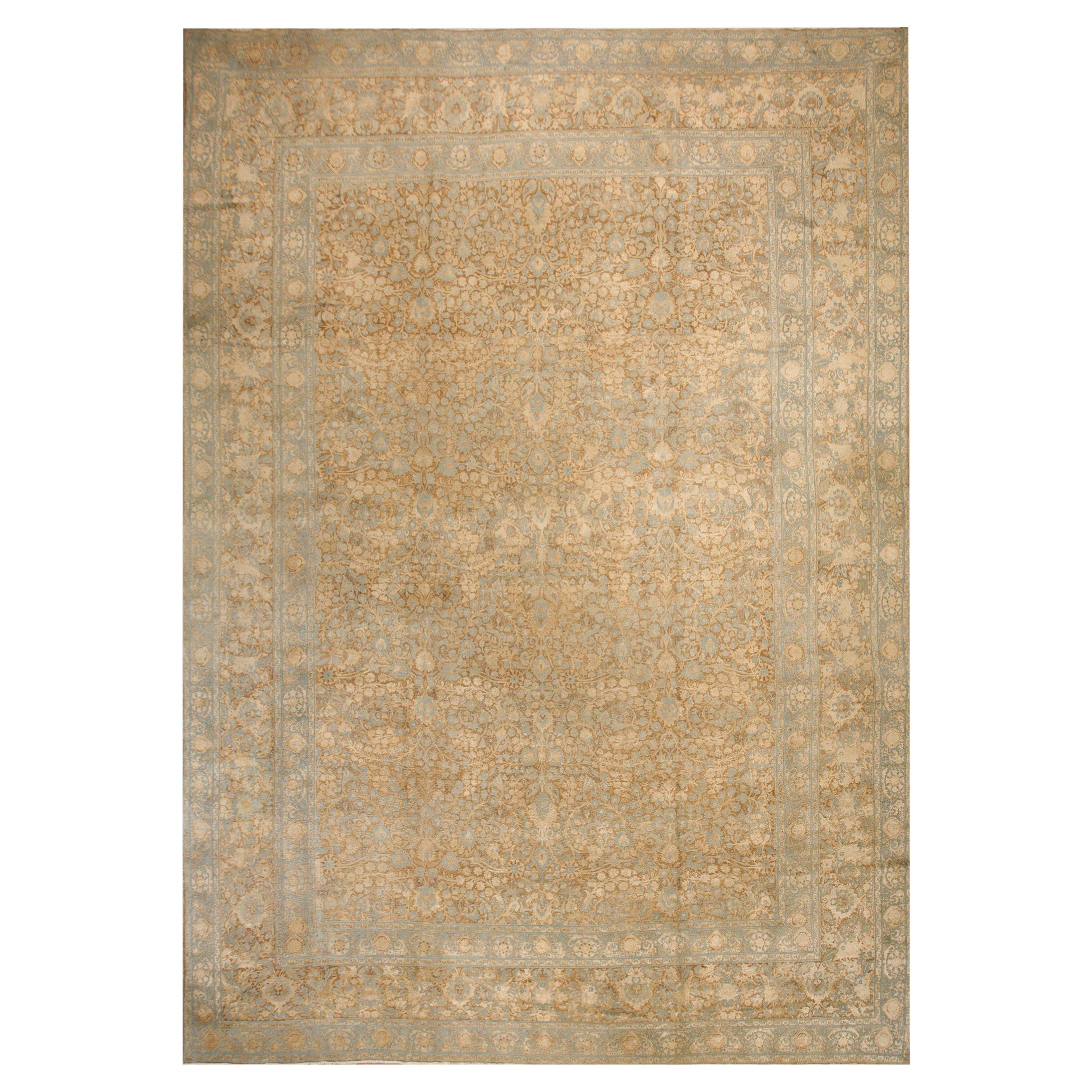 19th Century N.E. Persian Khorassan Moud Carpet ( 13'6" x 19'3" - 411 x 587 ) For Sale