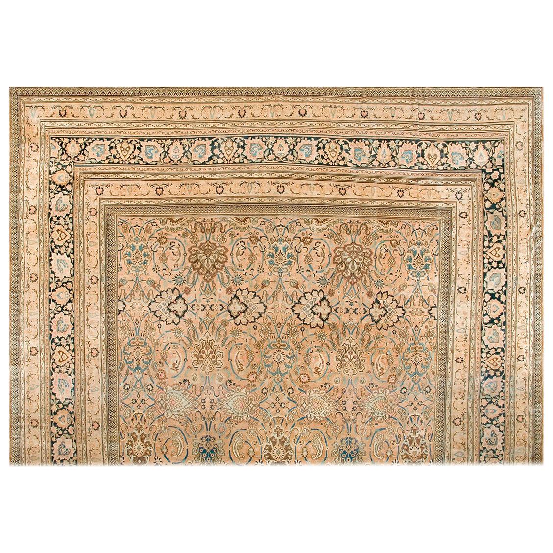 Late 19th Century N.E. Persian Khorasan Moud Carpet (20'3" x 30'4" - 618 x 925) For Sale