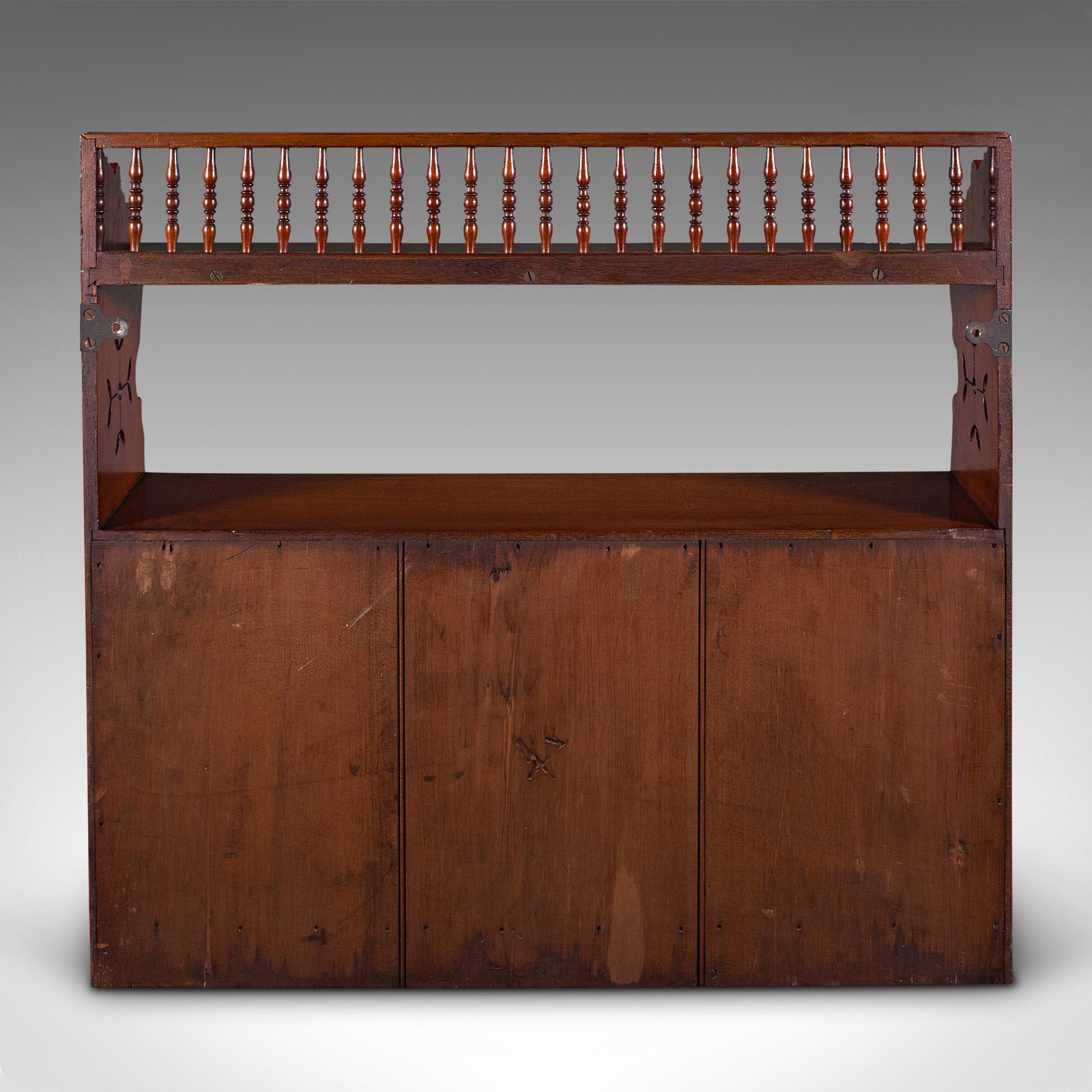 19th Century Antique Mounted Whatnot Cabinet, English, Walnut, Display Cupboard, Victorian For Sale