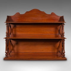 Antique Mounted Whatnot, English, Bookshelf, Collectibles Shelf, Victorian, 1900