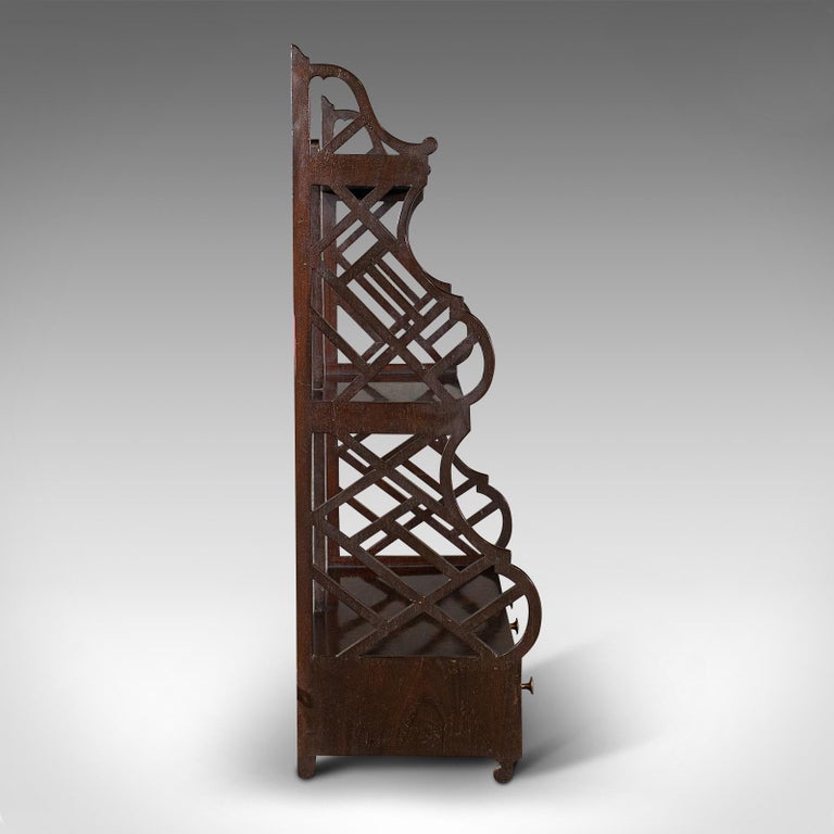 Antique Mounted Whatnot, English, Wall Shelf, Chinoiserie, Victorian