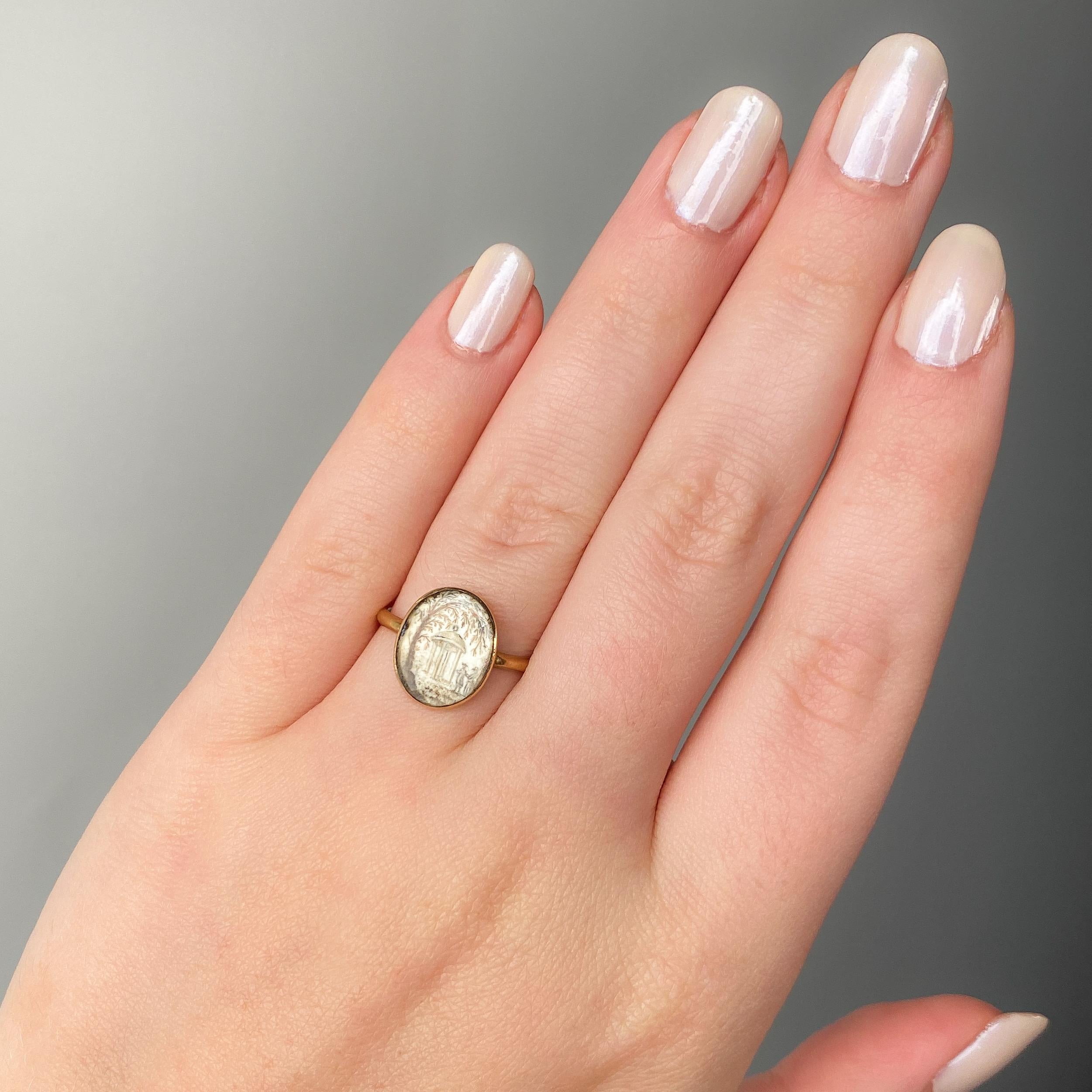 Anello antico a lutto con parte superiore in oro 15k e fascia 20k in vendita 1