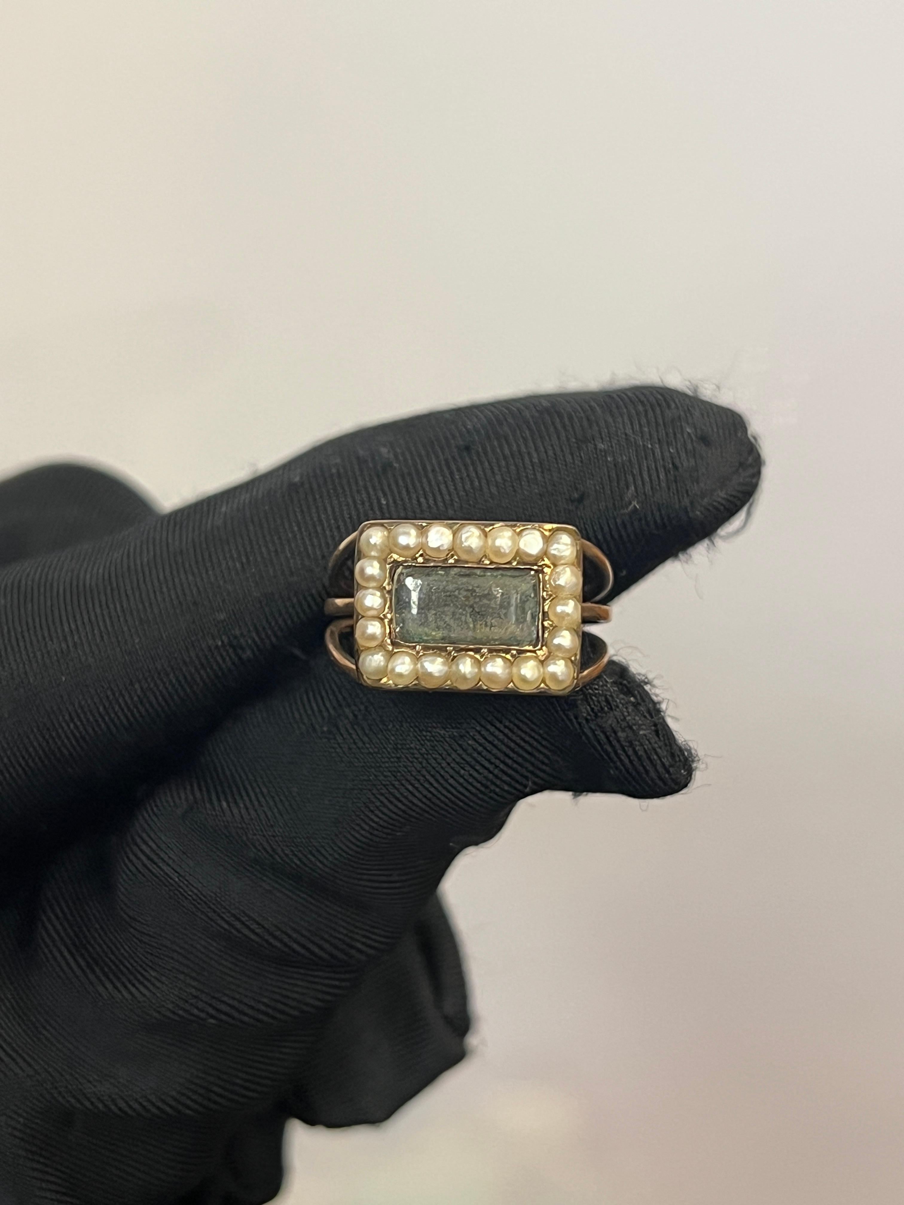 Victorian Antique Mourning Ring For Sale