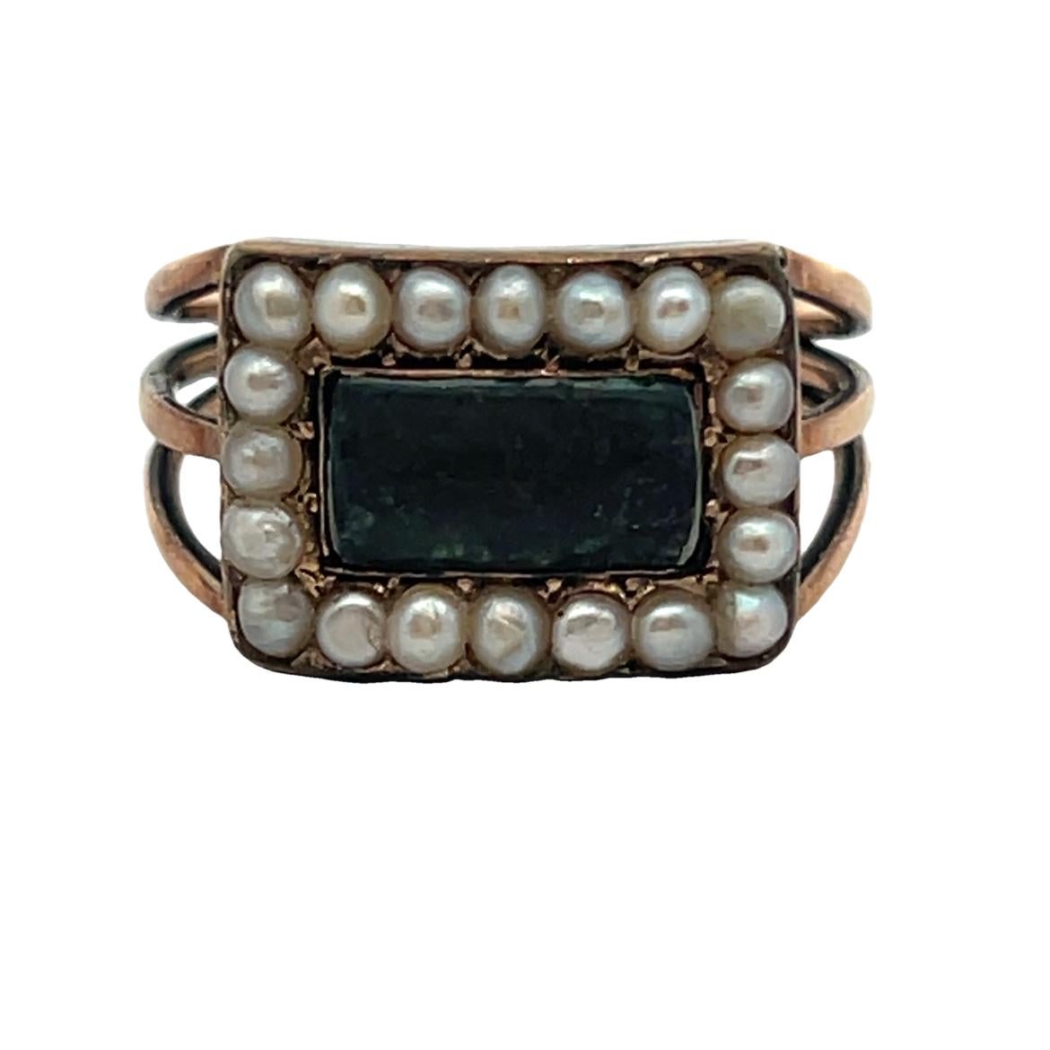 Women's Antique Mourning Ring For Sale