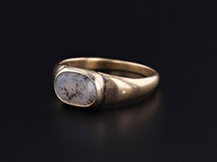 Bague de deuil ancienne en or 14k