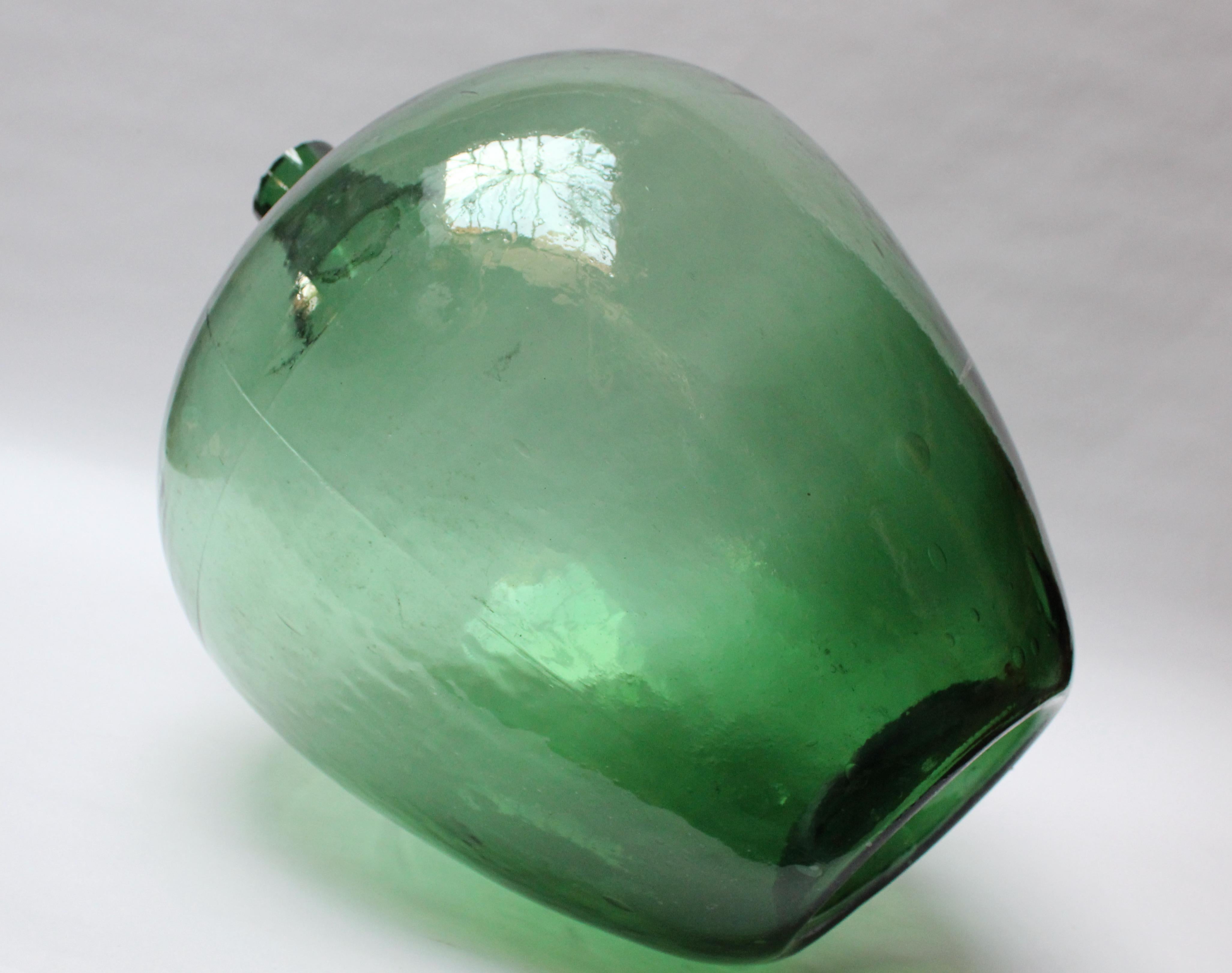 green blown glass
