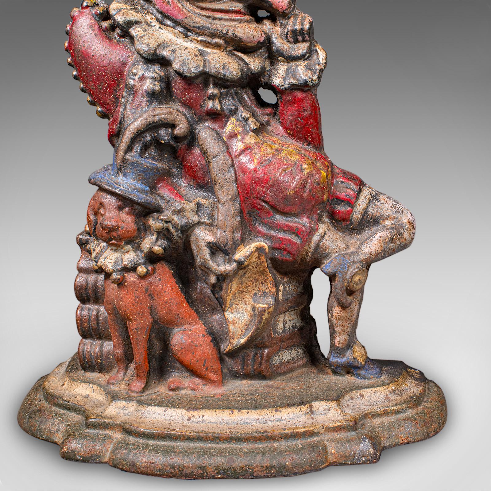 Antique Mr Punch Doorstop, English, Painted Figure, Door Keeper, Victorian, 1880 For Sale 3