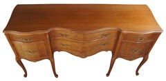 Antique Mt Airy Crotch Walnut French Provincial Louis XV Sideboard Buffet Server