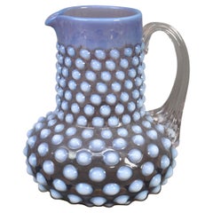 Pichet d'eau antique de l'école Washington, lavande et opalescente, vers 1890