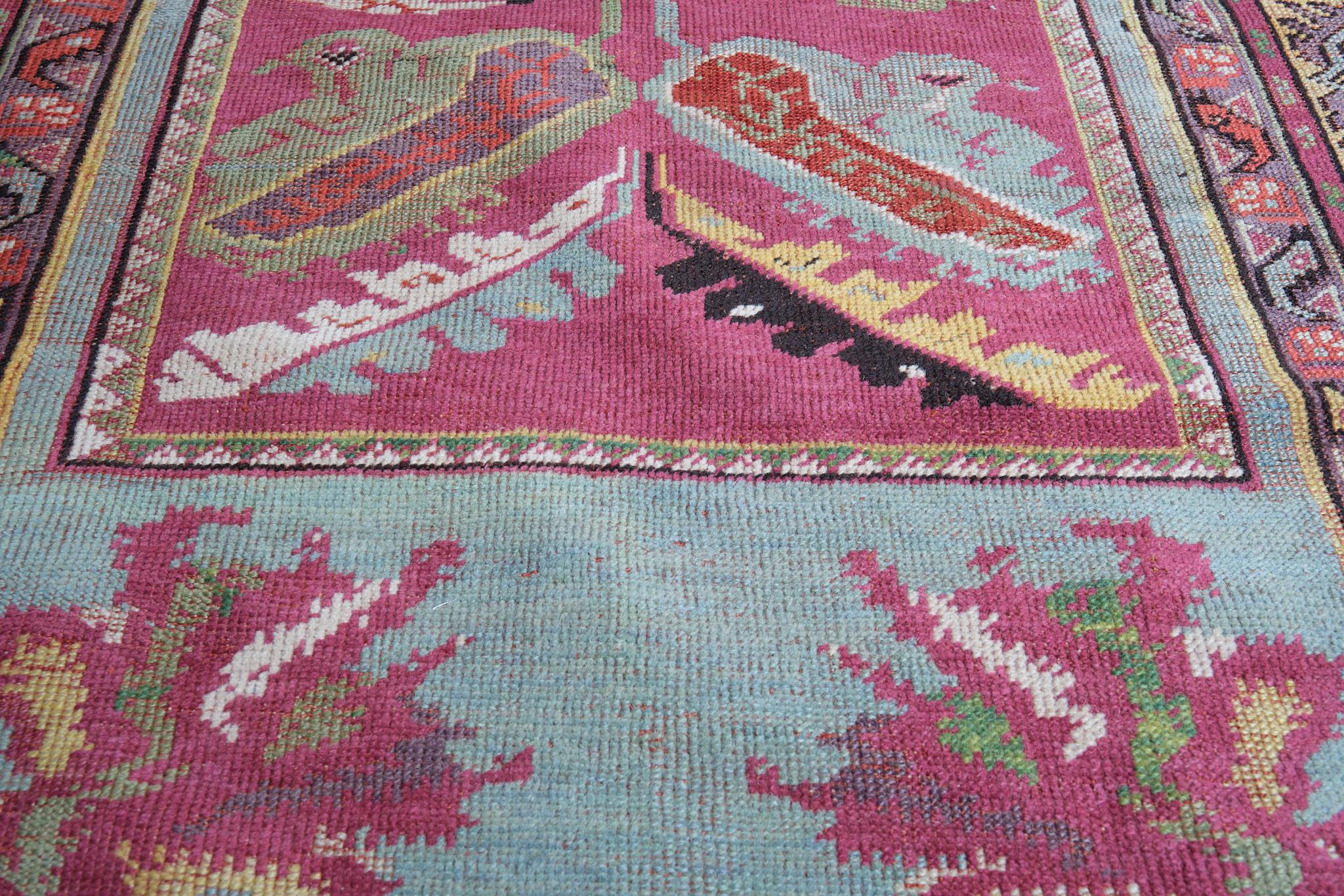 Vegetable Dyed Antique Mucur 'Mudjar / Mujur' Prayer Rug, Turkish Central Anatolian Carpet For Sale