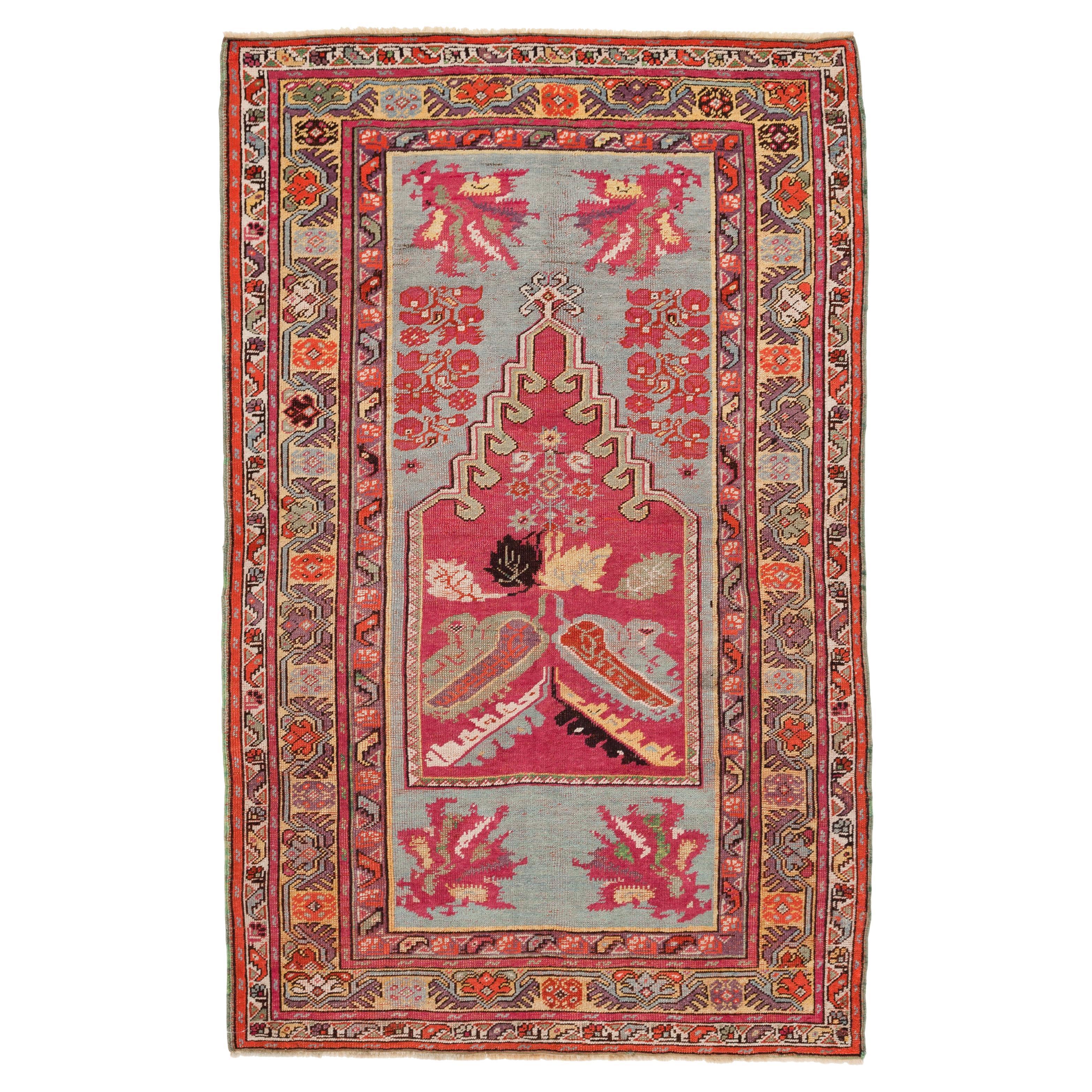 Antique Mucur 'Mudjar / Mujur' Prayer Rug, Turkish Central Anatolian Carpet For Sale