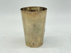 Antique Mug Art Nouveau Flowers 800 Silver - gilded / Cup Gebrüder Kühn Germany