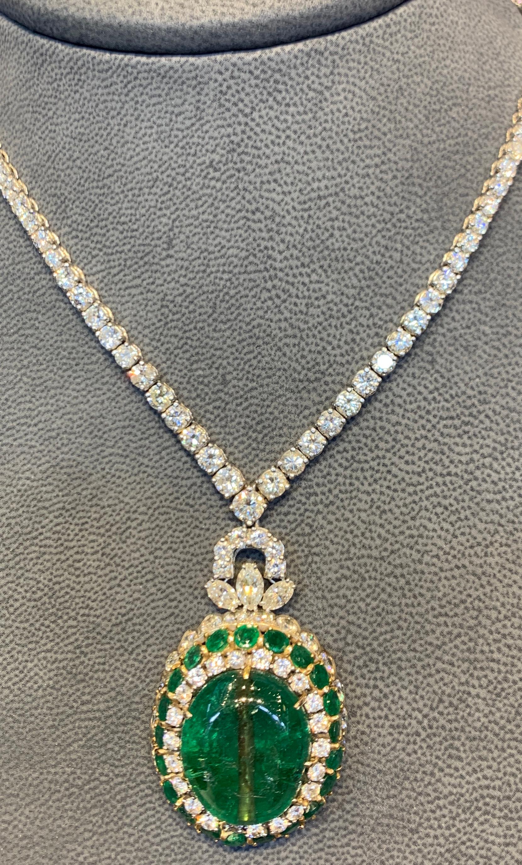 Collier ancien moghol en perles d'émeraude certifiées et diamants Pour femmes en vente