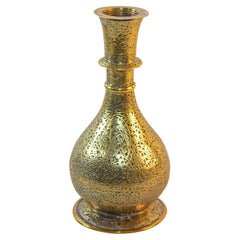 Antique Mughal Engraved 19th Century Hookah Base Indo-Persian