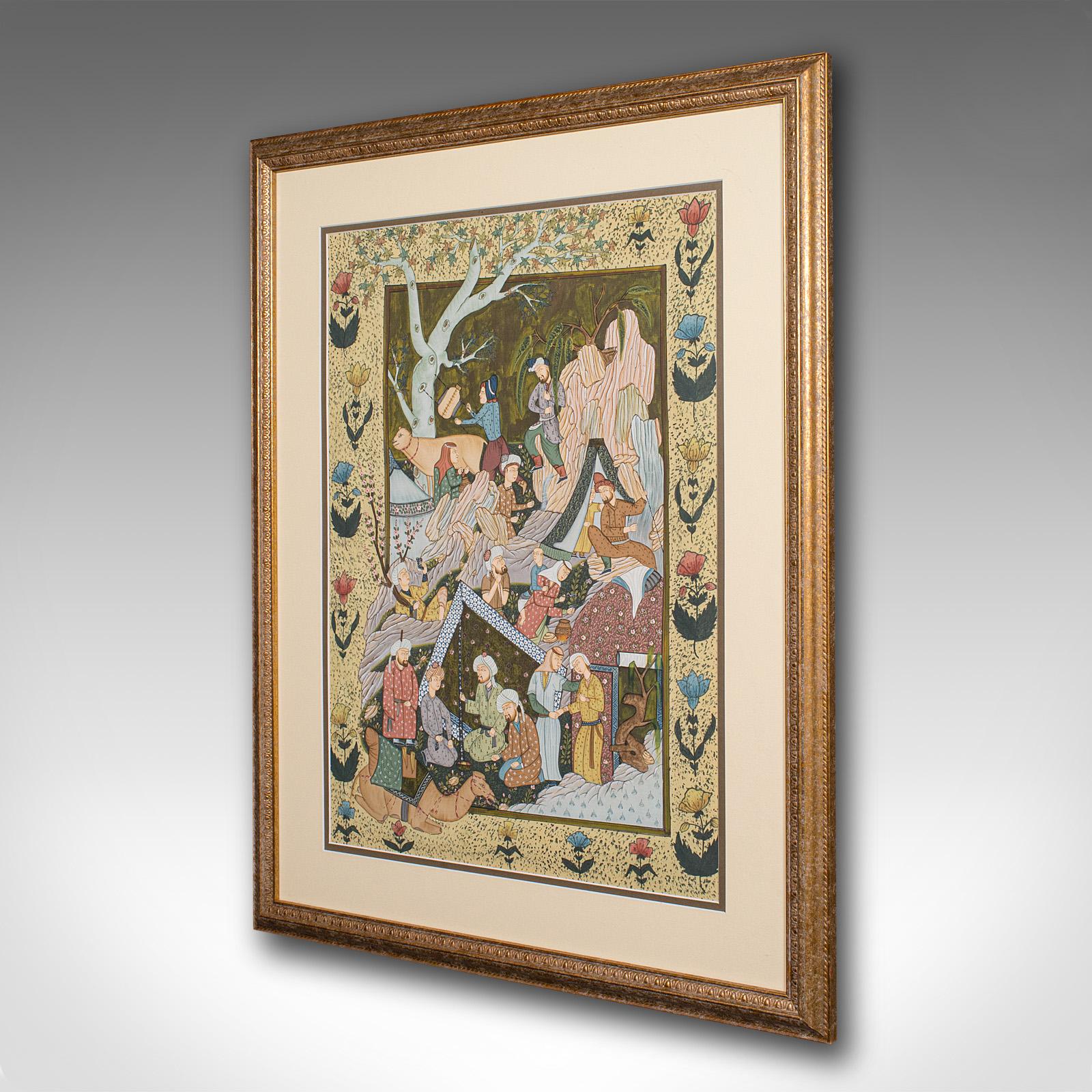 Antique Mughal School Painting, Indian, Art, After Seven Thrones, Late Victorian In Good Condition In Hele, Devon, GB